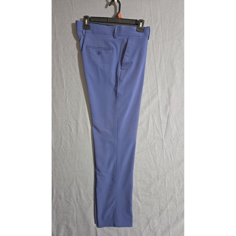 Alberto Danelli Men's Blue Flat Front Dress Pants 36×30